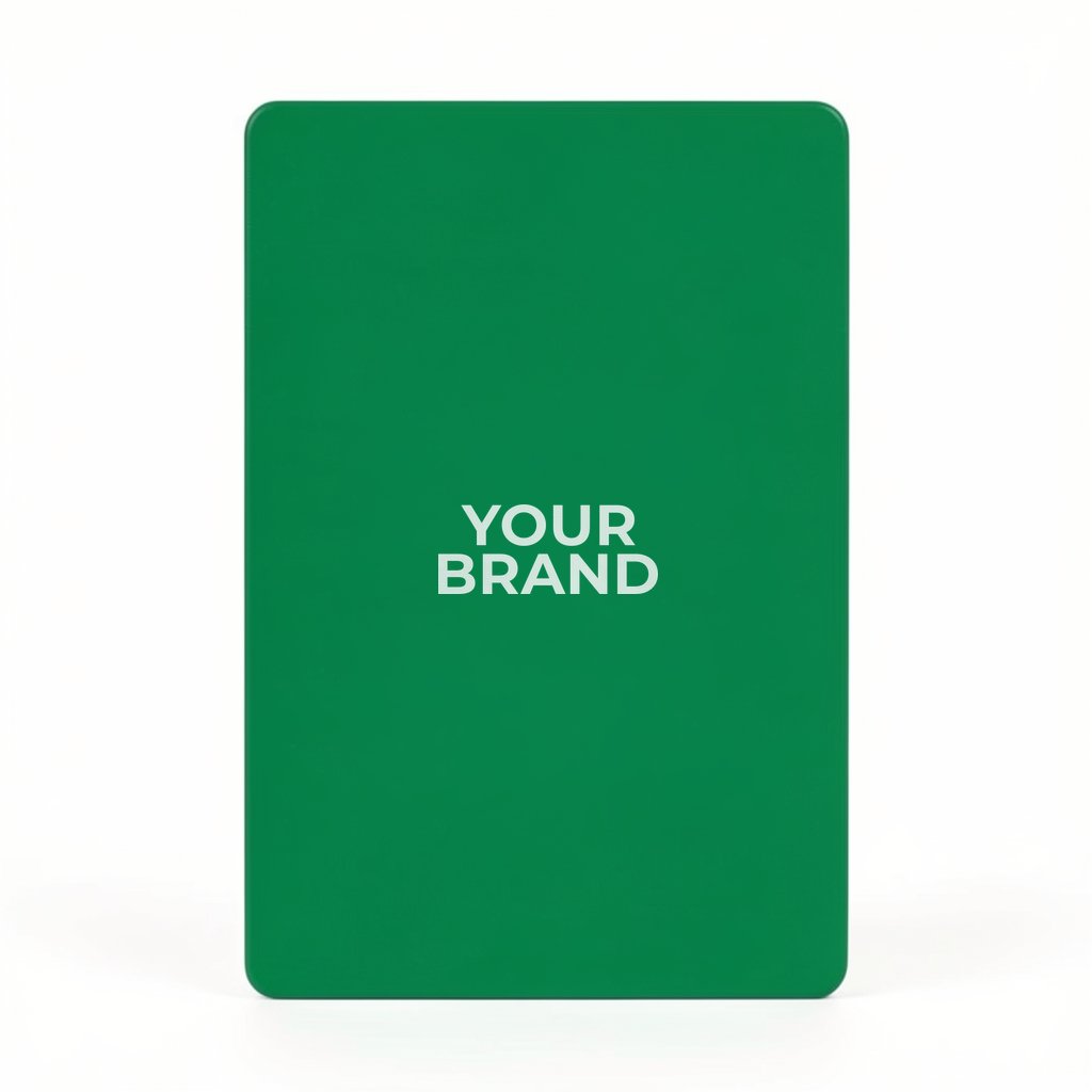 Solid Back Green Poker Size Playing Cards