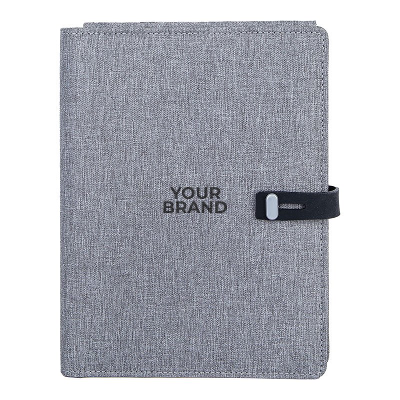 Binghamton RPET Padfolio w/ Wireless Phone Charger