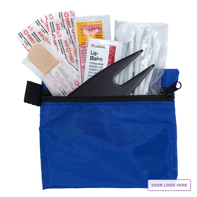 "DEL MONTE" 14 Piece Golf Kit Components inserted into Zipper Pack