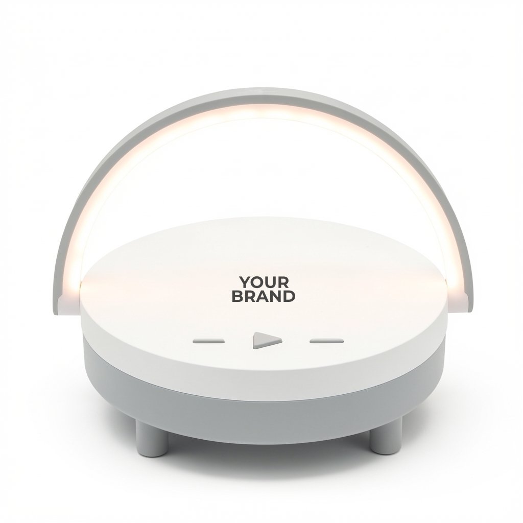 Archway Wireless Speaker with 5W Wireless Charger + Touch Light