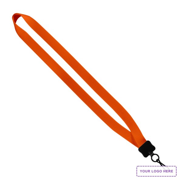 3/4" Smooth Nylon Lanyard with Plastic Clamshell, O-Ring & Metal Swivel Sna