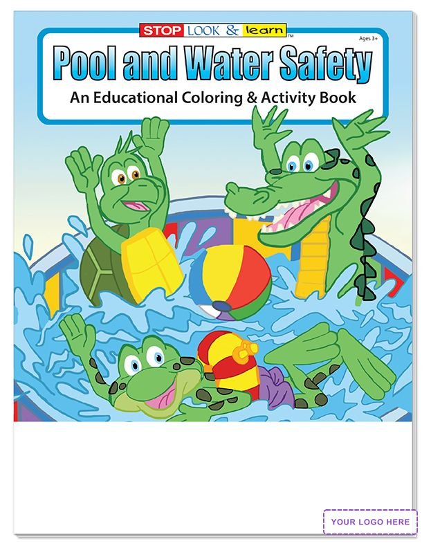 COLORING SET - Pool and Water Safety Coloring Book Fun Pack