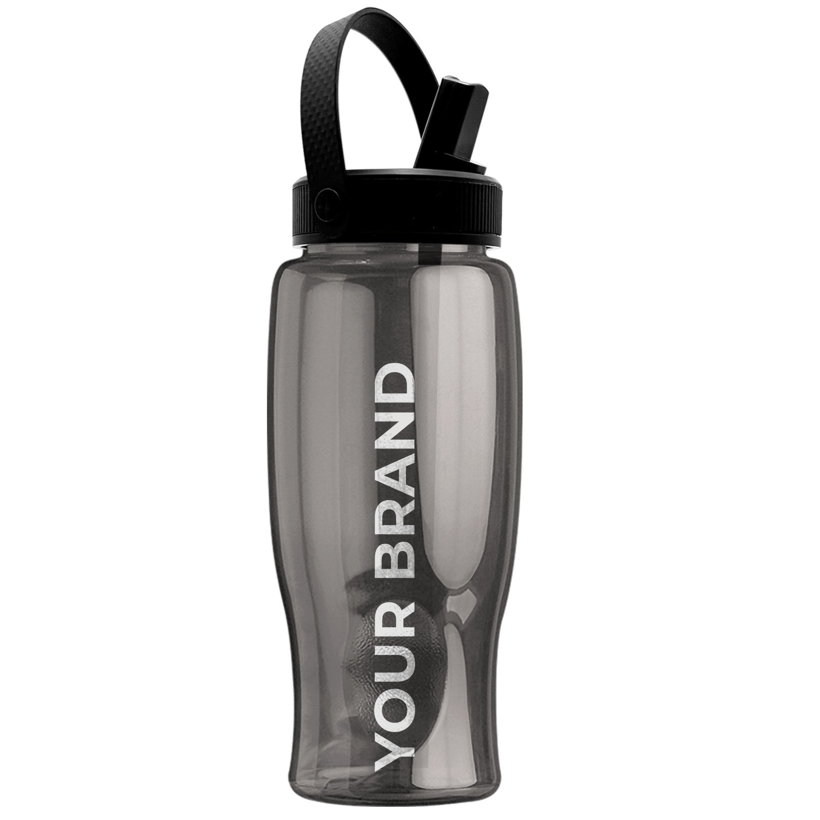 Garyline® Poly+ Bottle with Flip-Straw, Swivel-Handle Lid - 27 oz.
