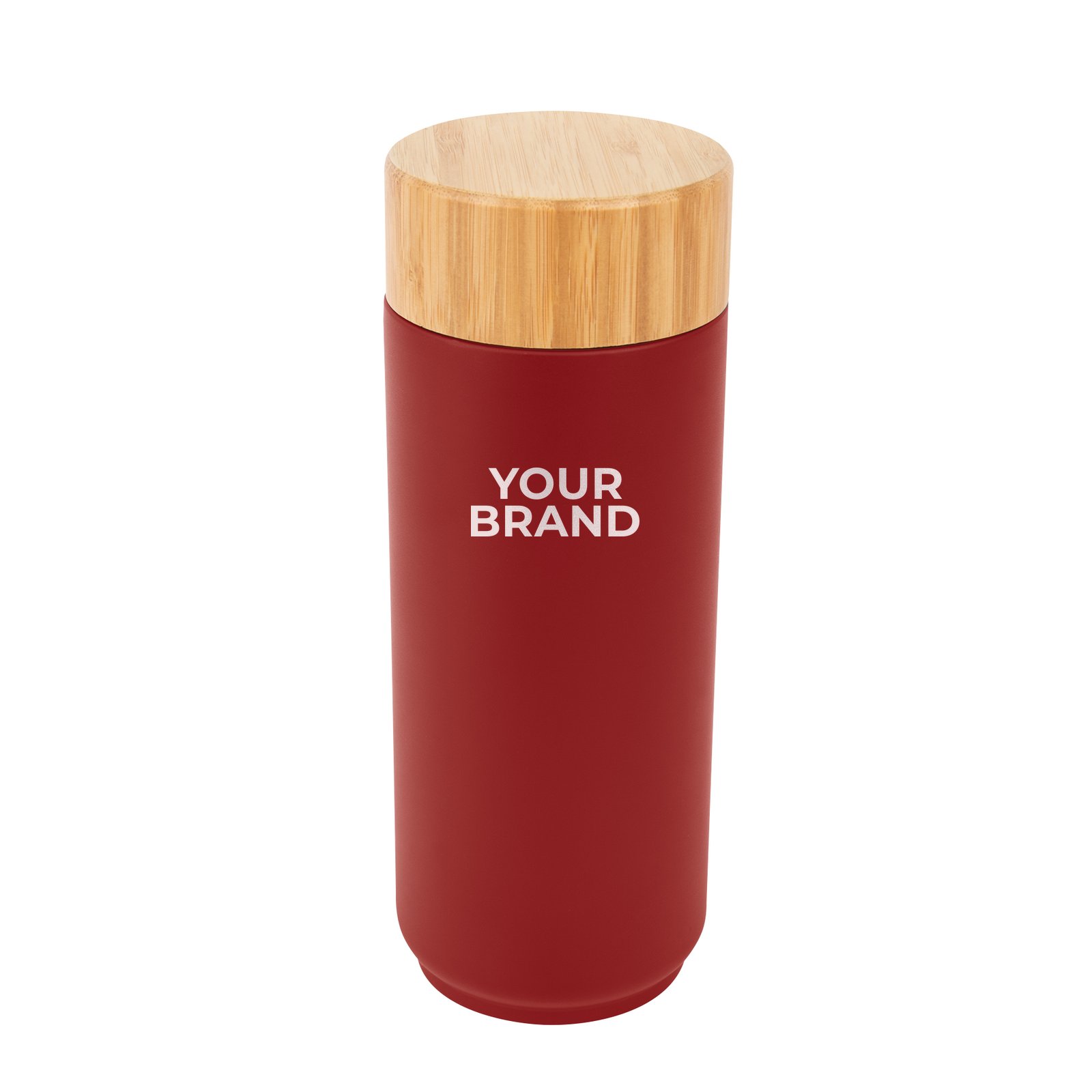 16 Oz. Full Color Stainless Steel Lexington Bottle With Bamboo Lid