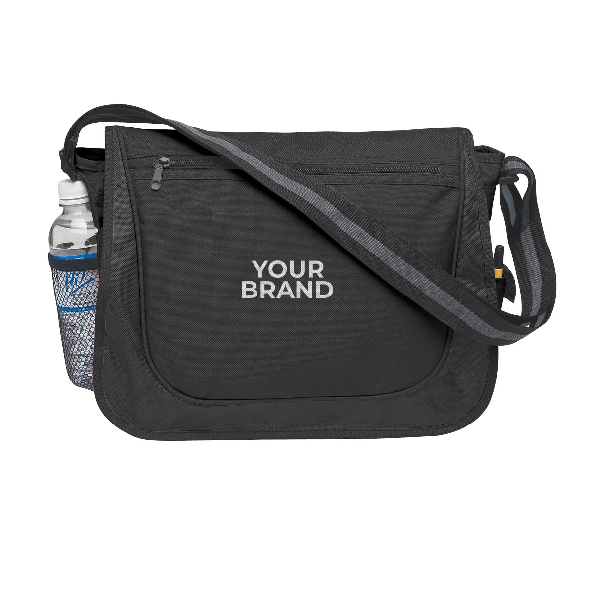 Messenger Bag With Matching Striped Handle