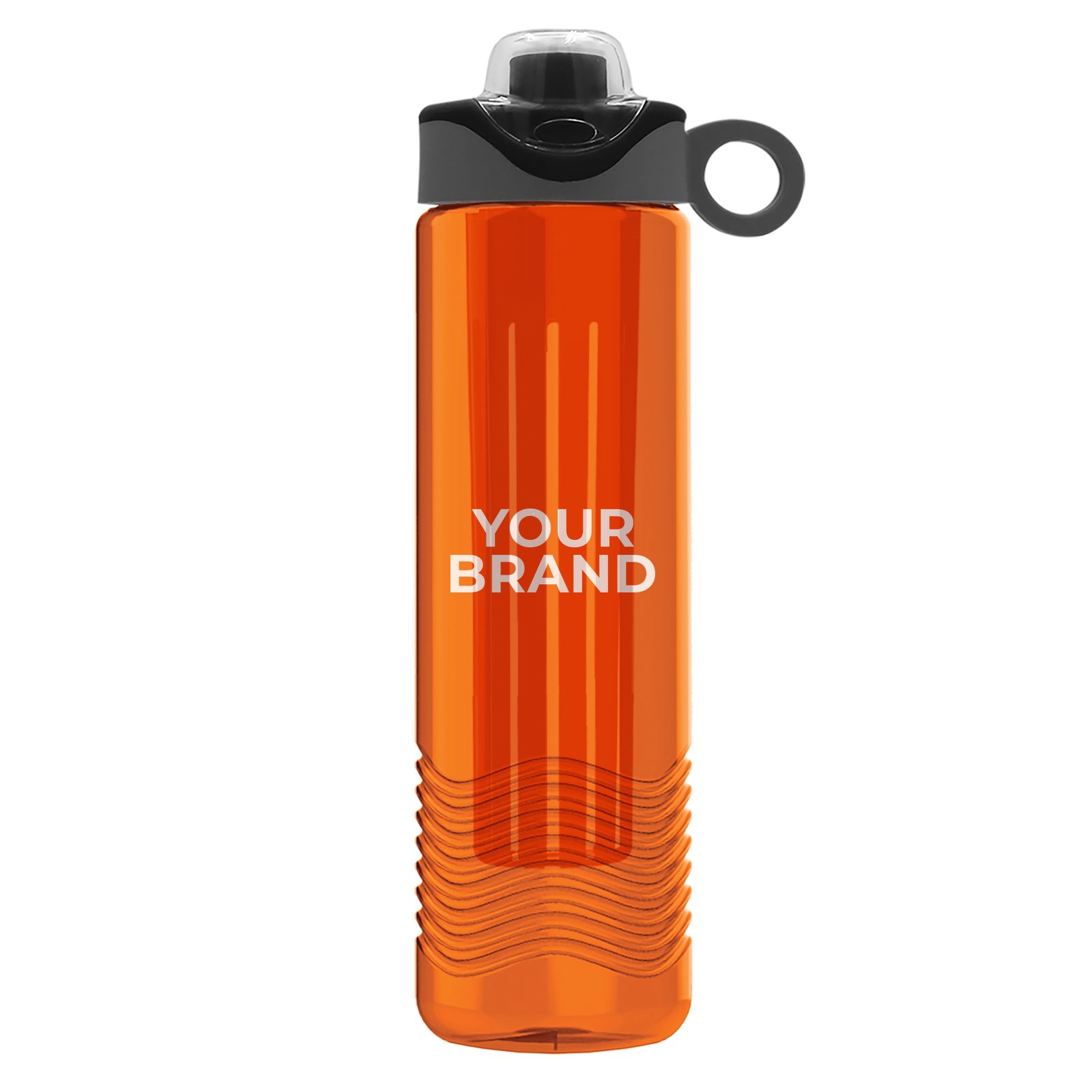 Garyline® Wave Tritan® Bottle with Two-Tone Drink-Thru Lid with Silicone Loop and Infuser - 24 oz.