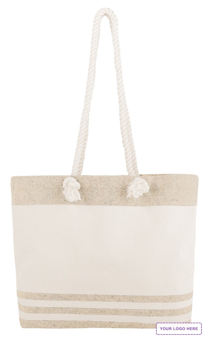 Marlo 10 Oz. Recycled Cotton Tote Bag with Twist Rope Handles