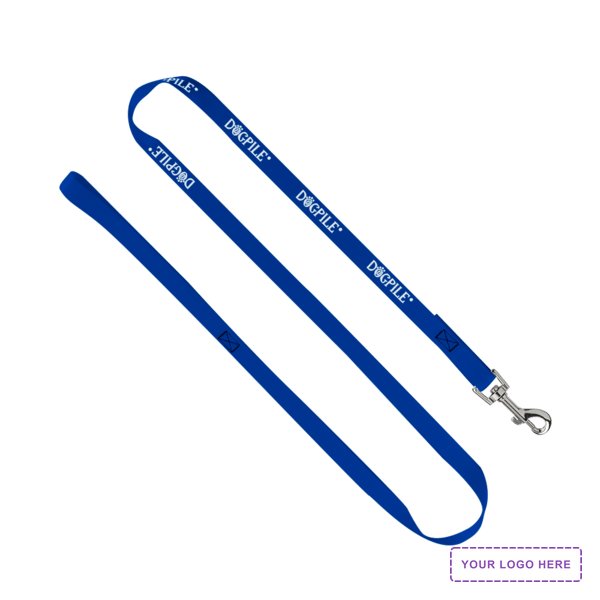 3/4" Smooth Nylon Pet Leash with Bright Metal Snap Hook