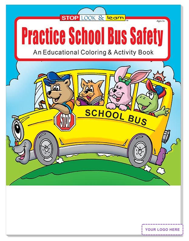 COLORING SET - Practice School Bus Safety Coloring Book Fun Pack