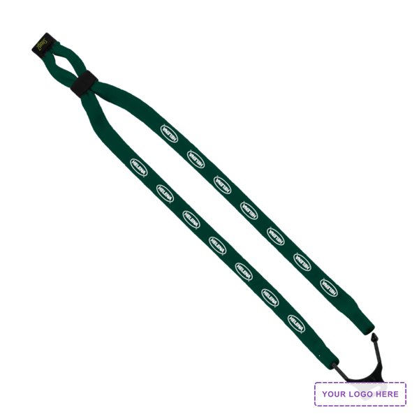 1/2" Double-Thick Cotton Trade Show Lanyard with Plastic Option Y Converter