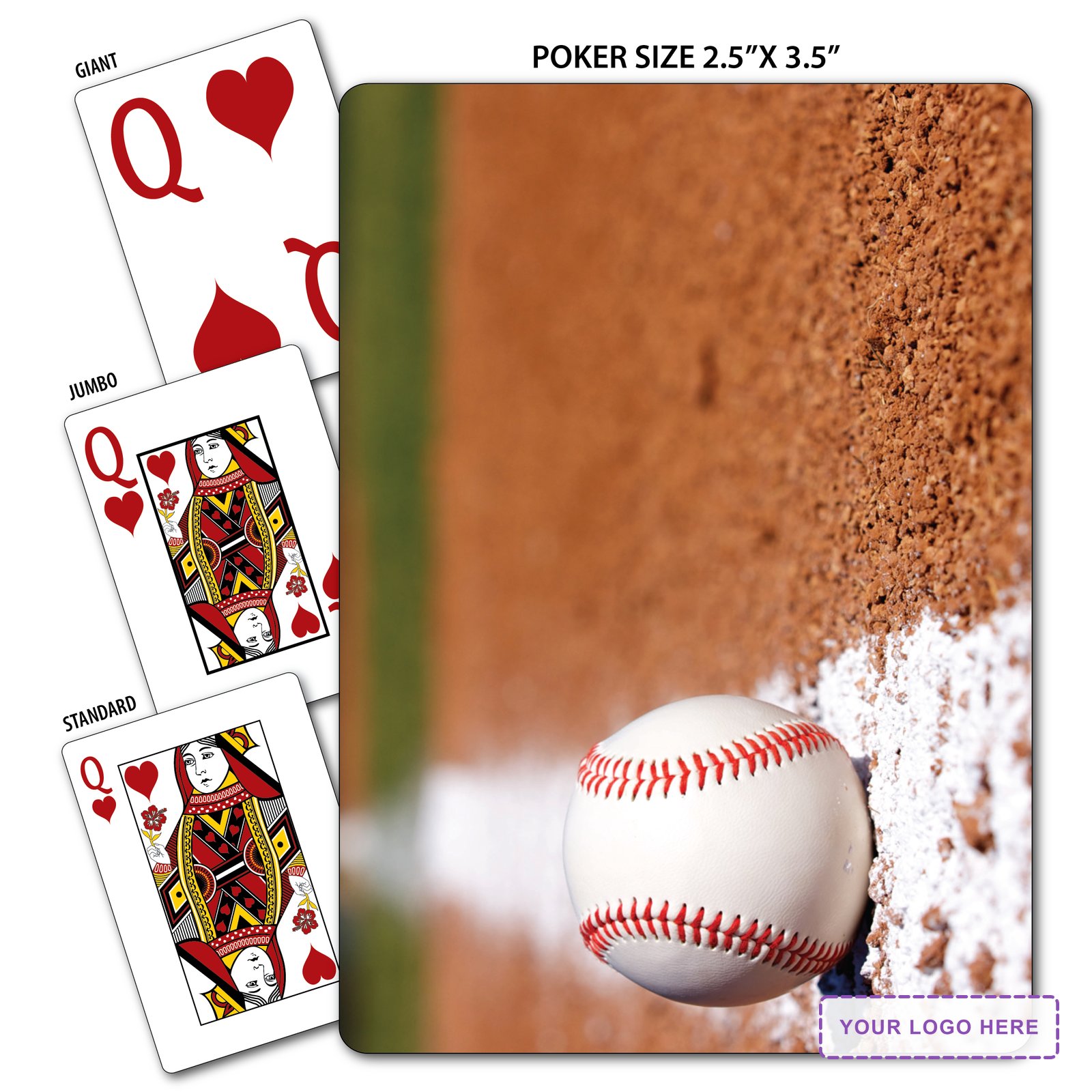 Baseball Theme Poker Size Playing Cards