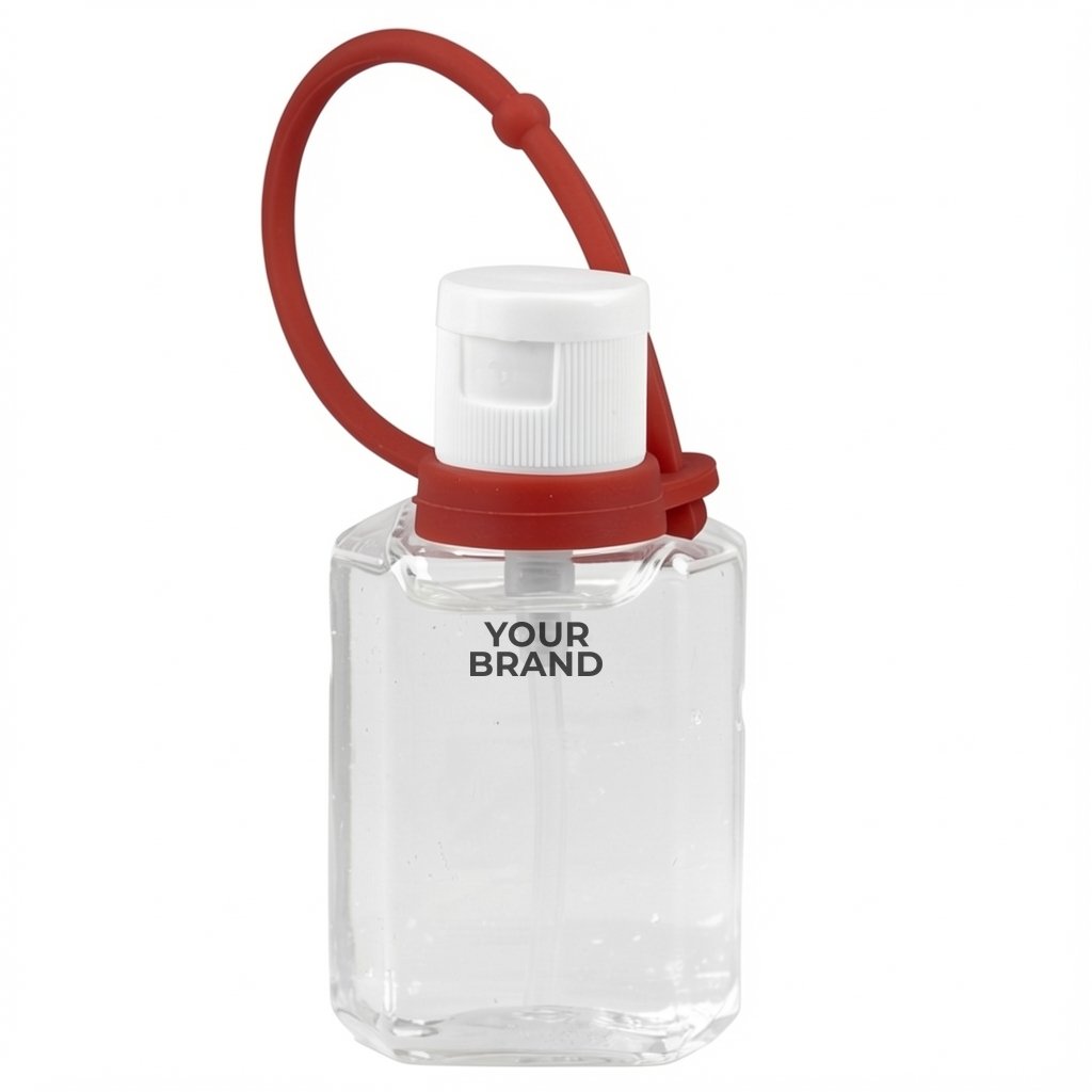 "Sanpal XL Connect SC" 2 oz Hand Sanitizer Antibacterial Gel with Colorful Silicone Carry Leash