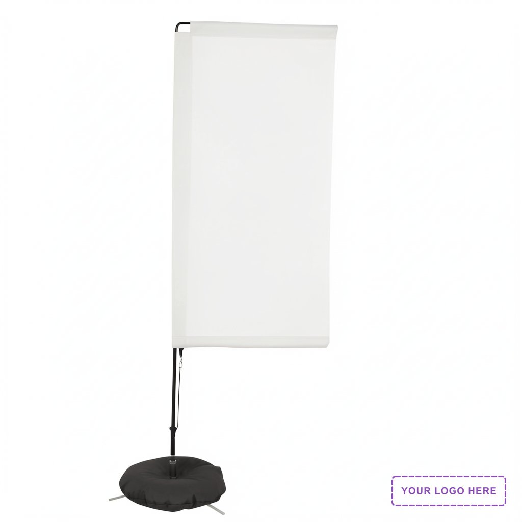 7' Streamline Rectangle Sail Sign Flag Kit (Double-Sided with Scissor Base)