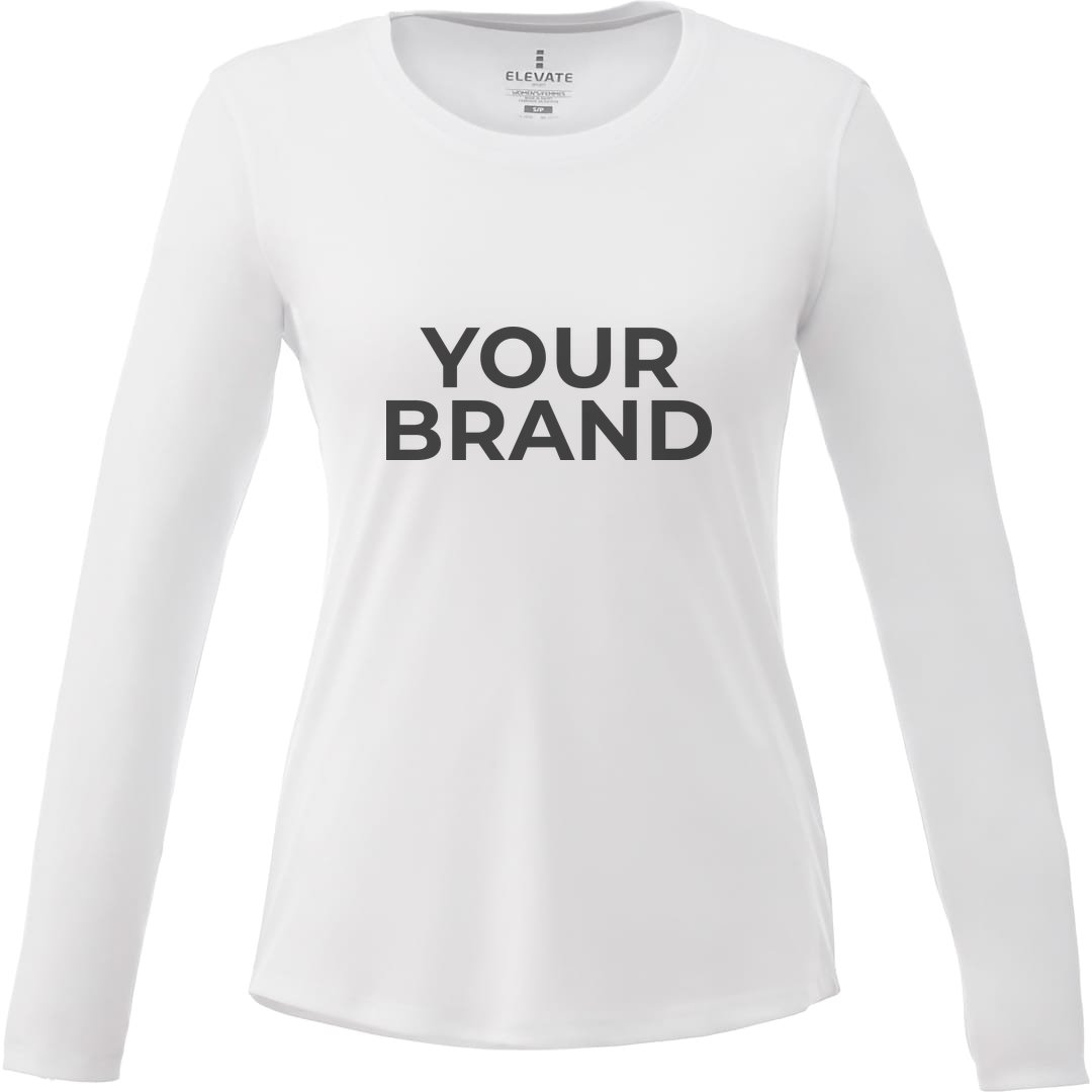Women's PARIMA LS Tech Tee · Ejemplo de personalización. La tuya lleva tu marca.