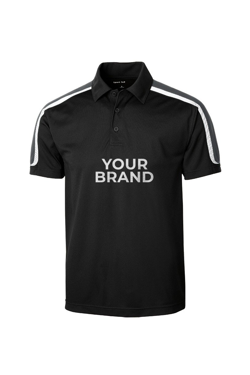 Sport-Tek Tricolor Shoulder Micropique Sport-Wick Polo. ST658