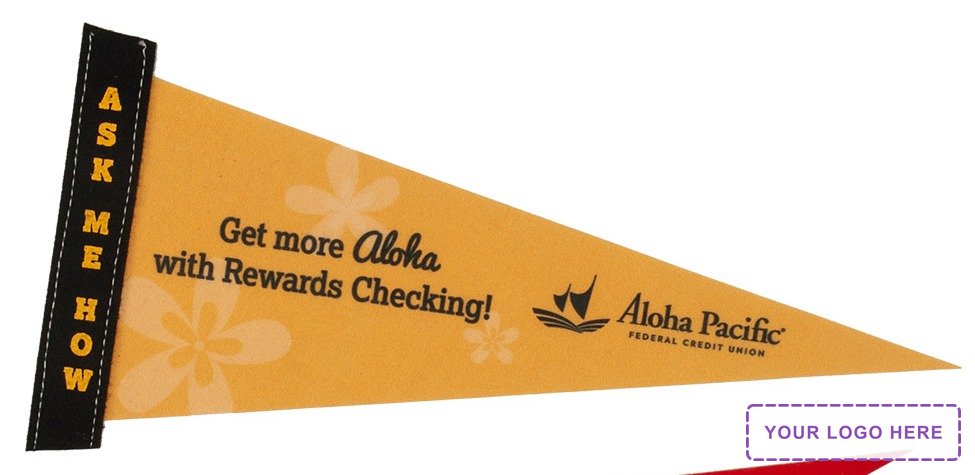 5" x 12" Full Color Felt Pennant