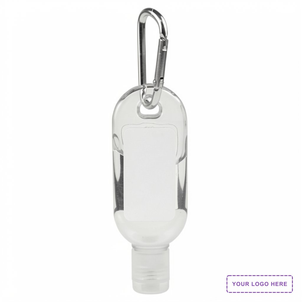 1.0 oz Hand Sanitizer Antibacterial Gel in Flip-Top Bottle with Carabiner