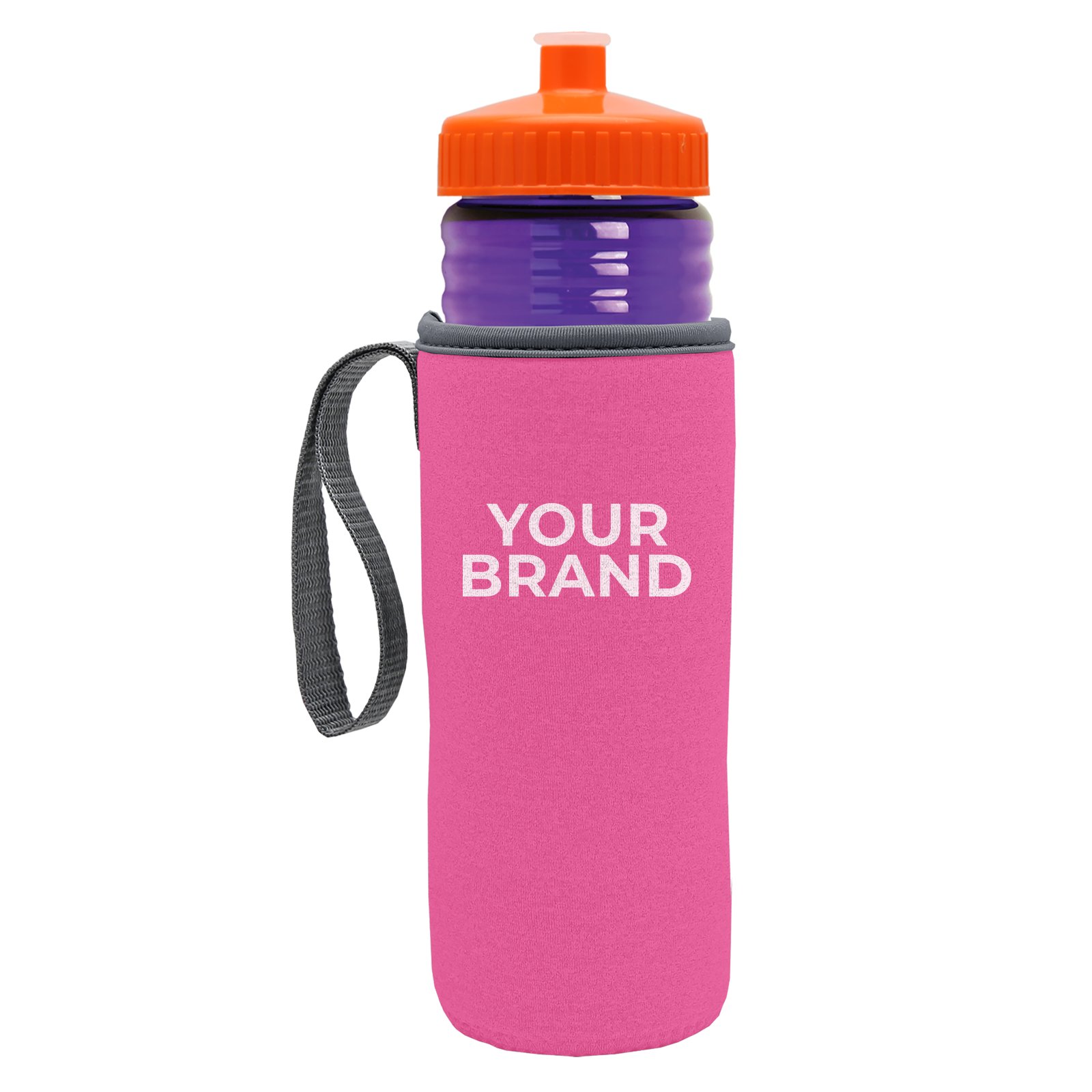 Garyline® Lifeguard Bottle with Push-Pull Lid and Insulated Caddy - 24 oz.