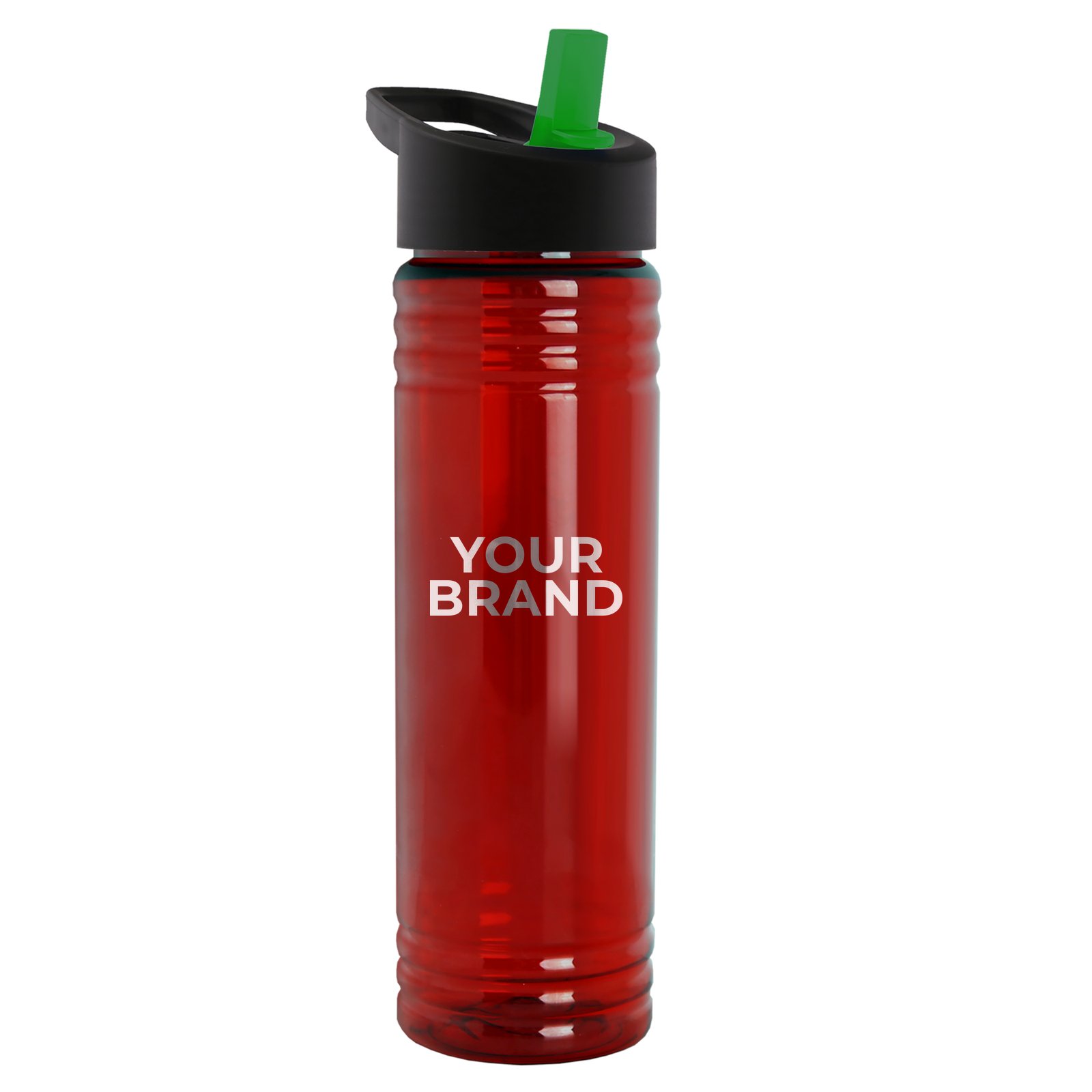 Garyline® Slim Fit RPET Bottle with Flip-Straw Lid - 24 oz.