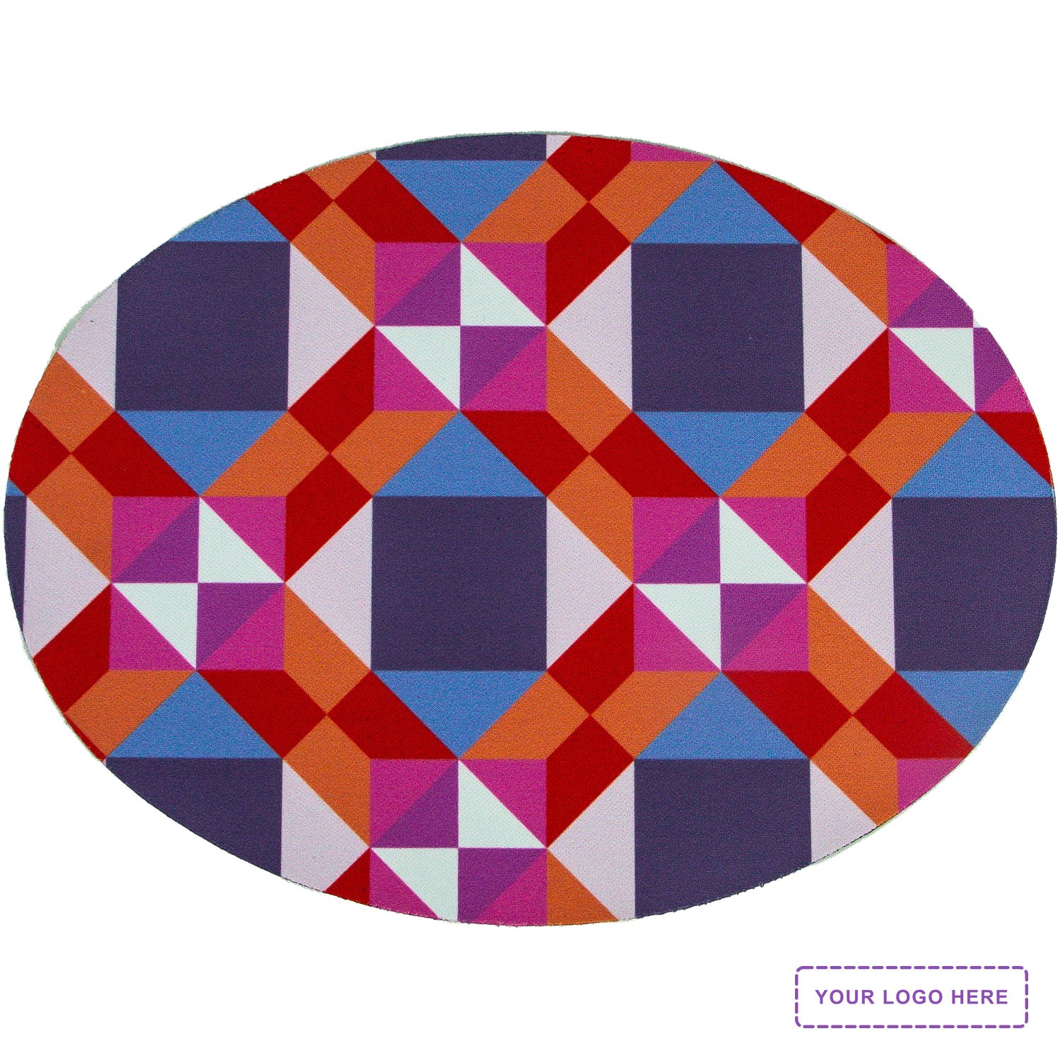 Oval Shape Soft Mouse Pad 9"x 6.75"x 0.125"