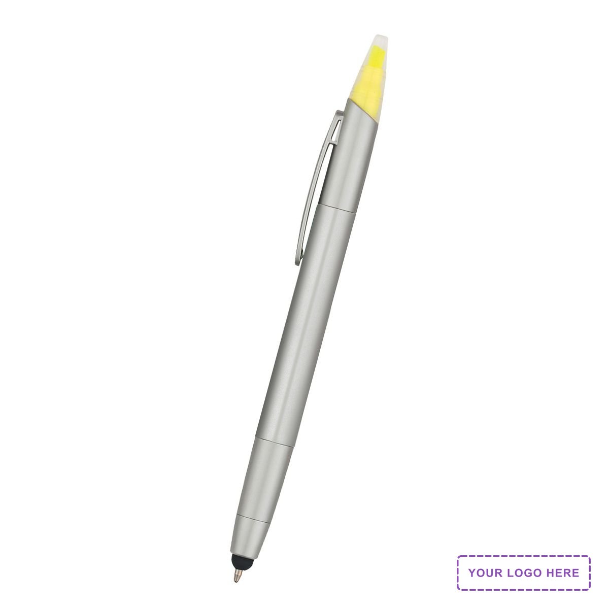 3-In-1 Pen With Highlighter and Stylus