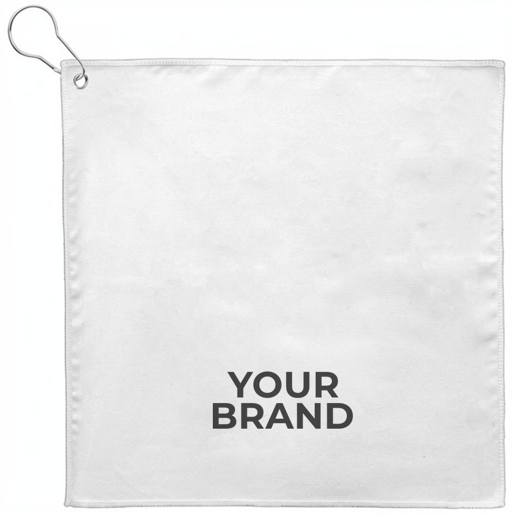 12x12 Golf Towel With Grommet - 200GSM