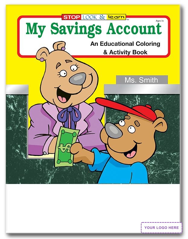 COLORING SET - My Savings Account Coloring Book Fun Pack