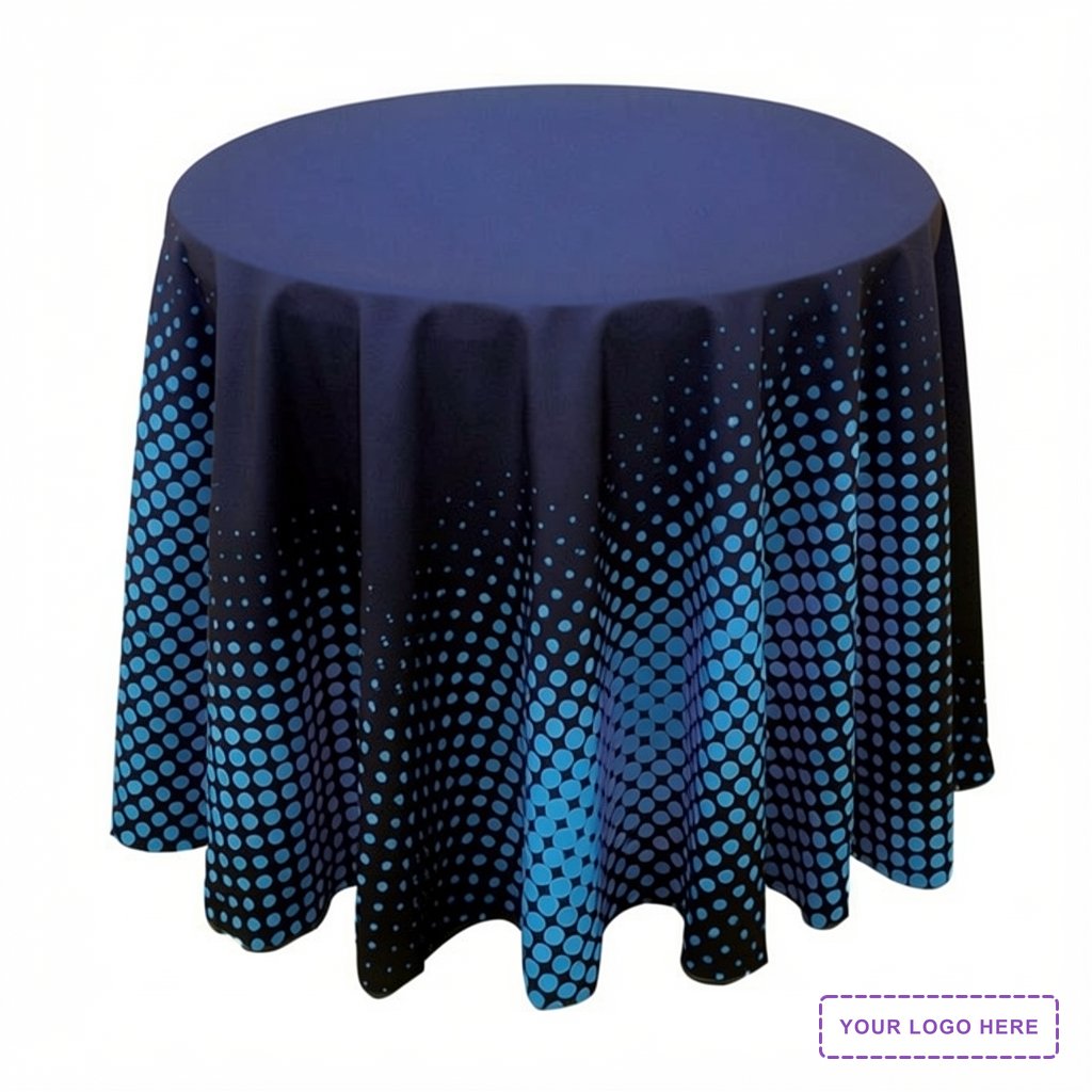 Café-Height Round Table Throw with 27" Overhang