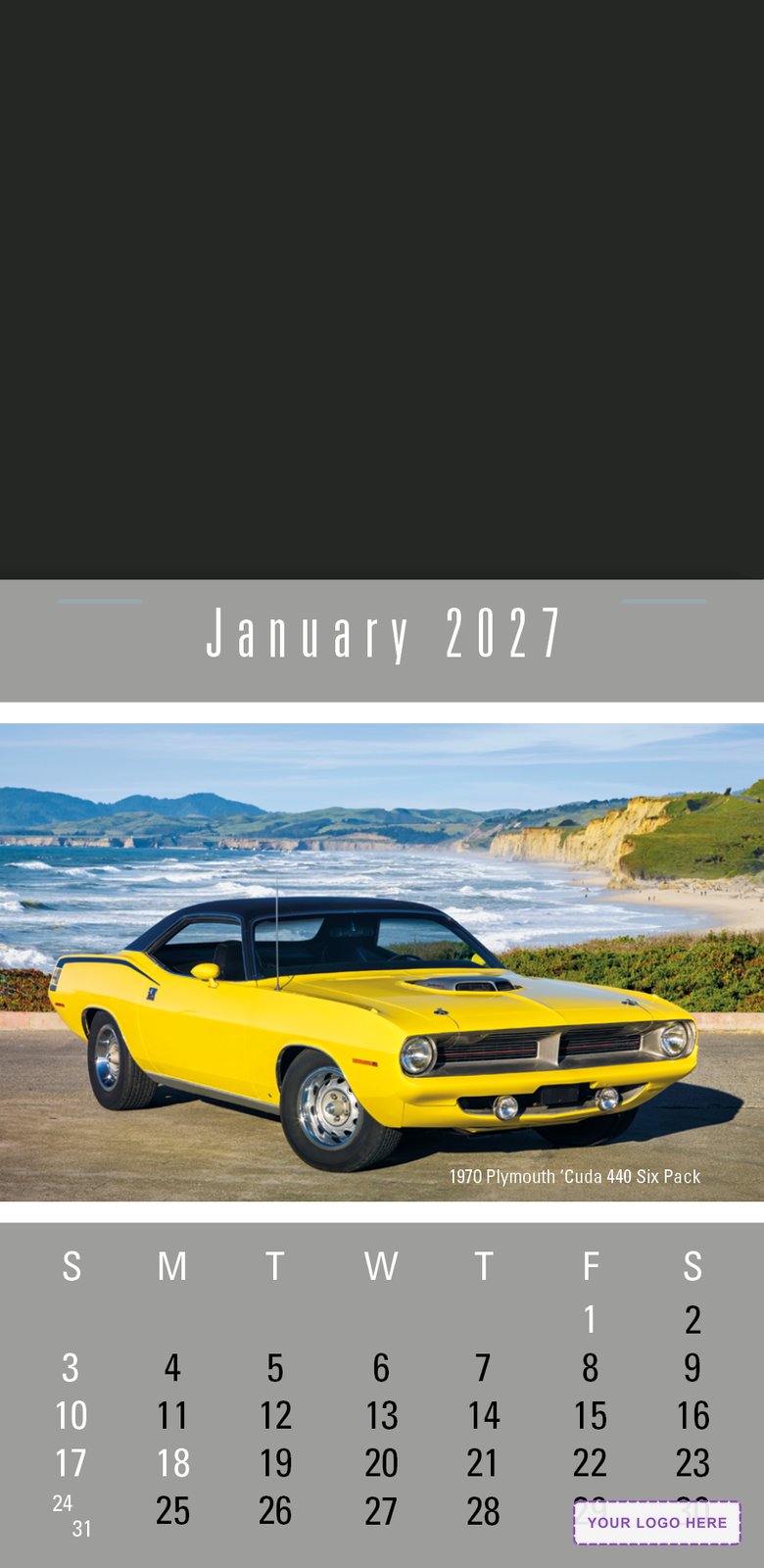 Triumph® Calendars Press-N-Stick Cruisin' Cars Calendar