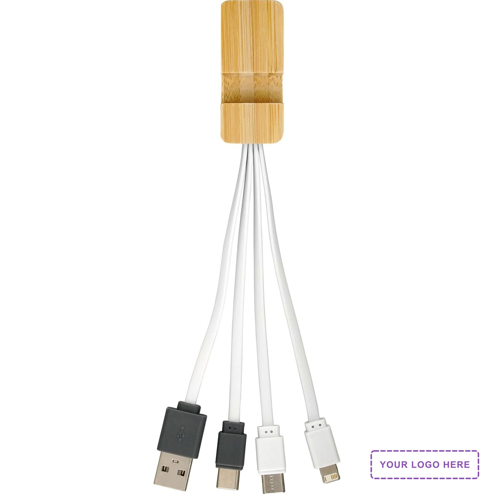 3 In 1 Duo Bamboo Stand Cable