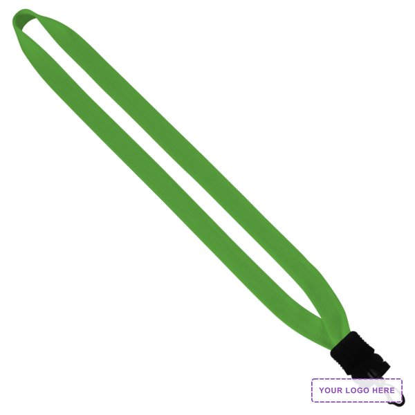 3/4" Cotton Lanyard with Plastic Snap-Buckle Release & Swivel Hook