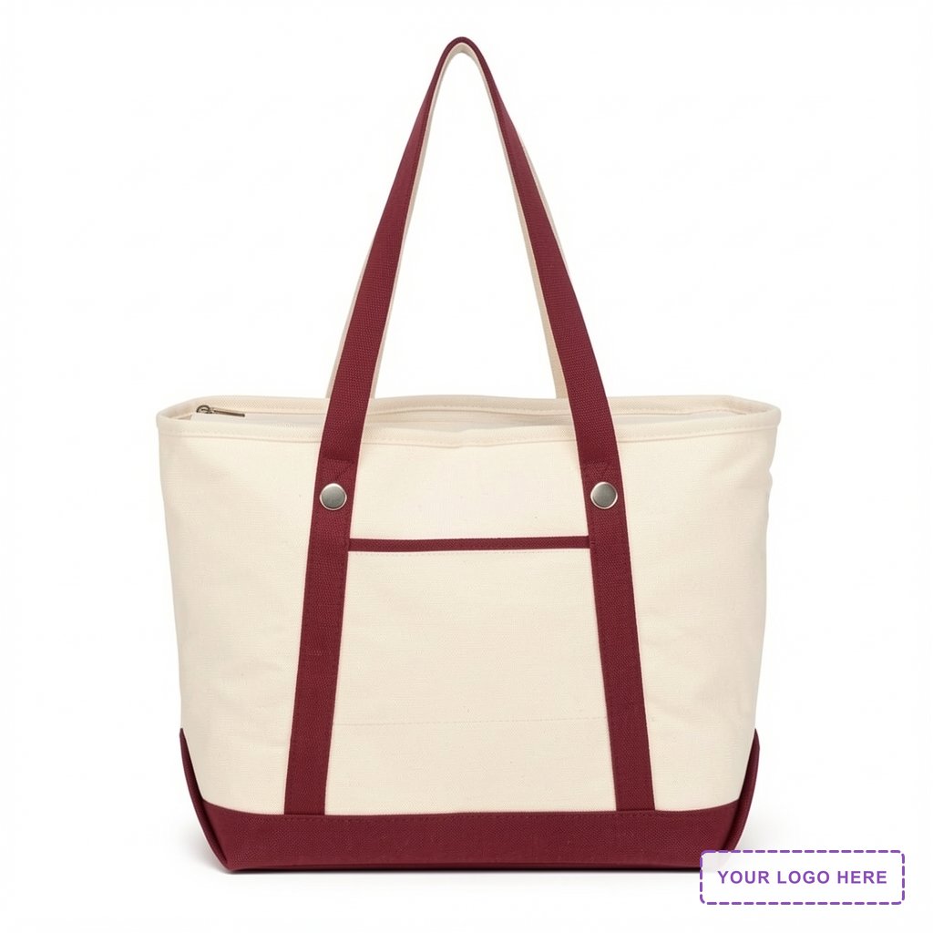 Large 12 Oz. Cotton Canvas Sailing Tote Bag