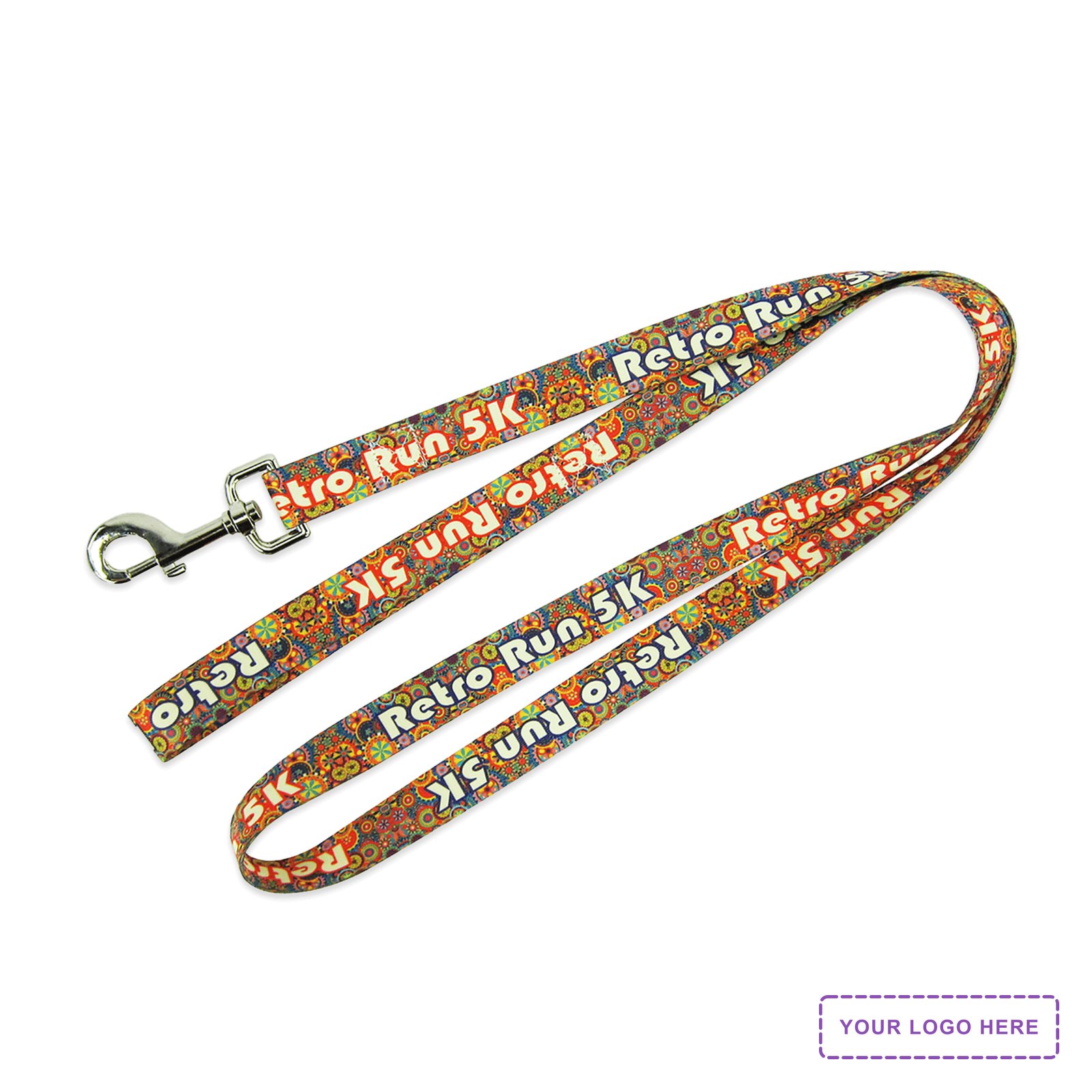 3/4" X 60" Dye Sublimated Full Color Pet Leash