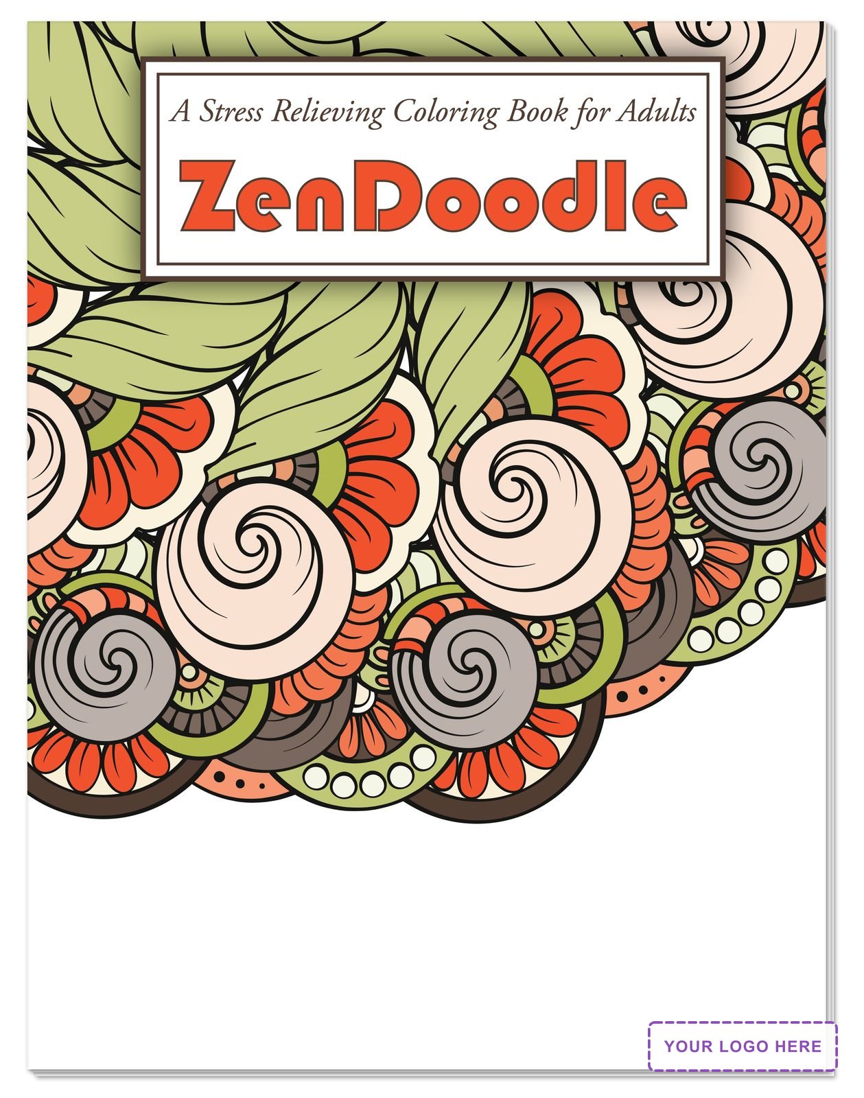 ADULT COLORING BOOK RELAX PACK - ZenDoodle Stress Relief Coloring Book with Colored Pencils Set