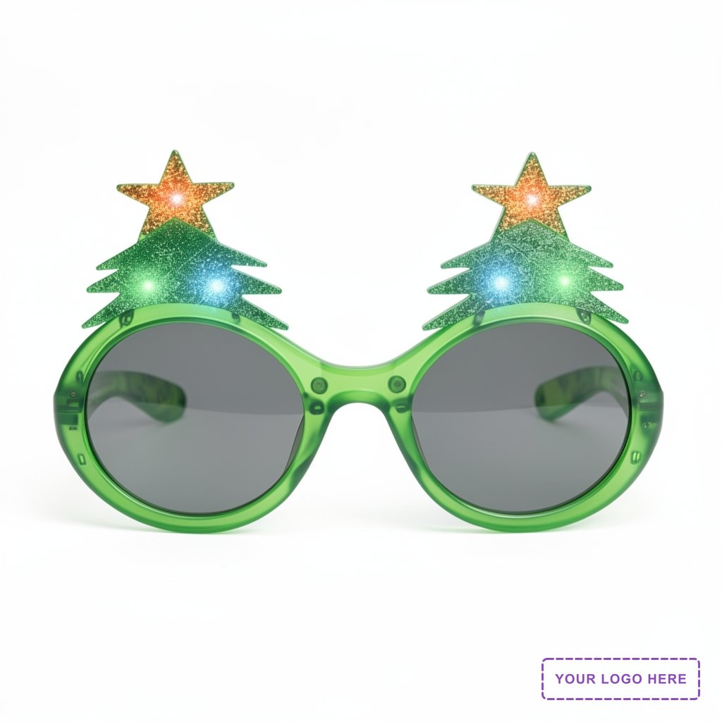 Light Up Christmas Tree Sunglasses