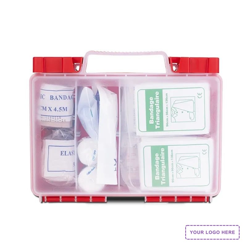 86pc OSHA Compliant First Aid Kit in Clear Hard Case