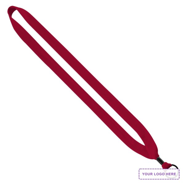 3/4" Cotton Lanyard with Metal Crimp & Split-Ring