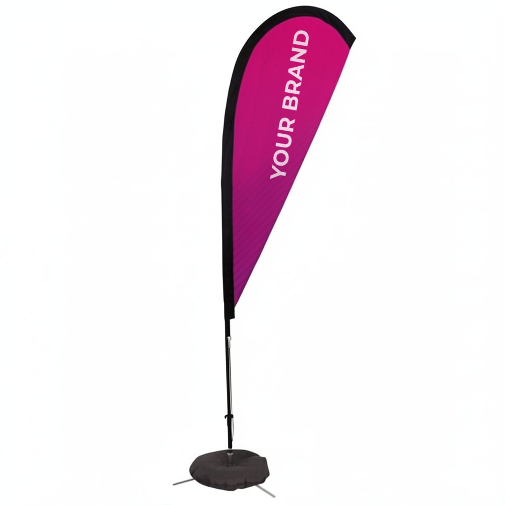6' Premium Teardrop Sail Sign Kit (Single-Sided with Scissor Base)