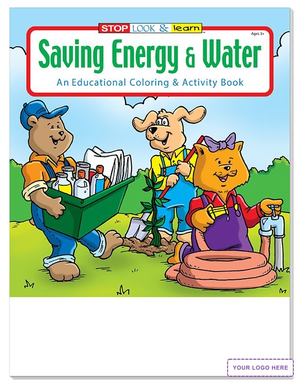 COLORING SET - Saving Energy and Water Coloring Book Fun Pack