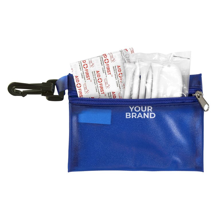 "FAIRWAY 12" 12 Piece Healthy Living Sun Kit Components inserted into Translucent Zipper Pack with C