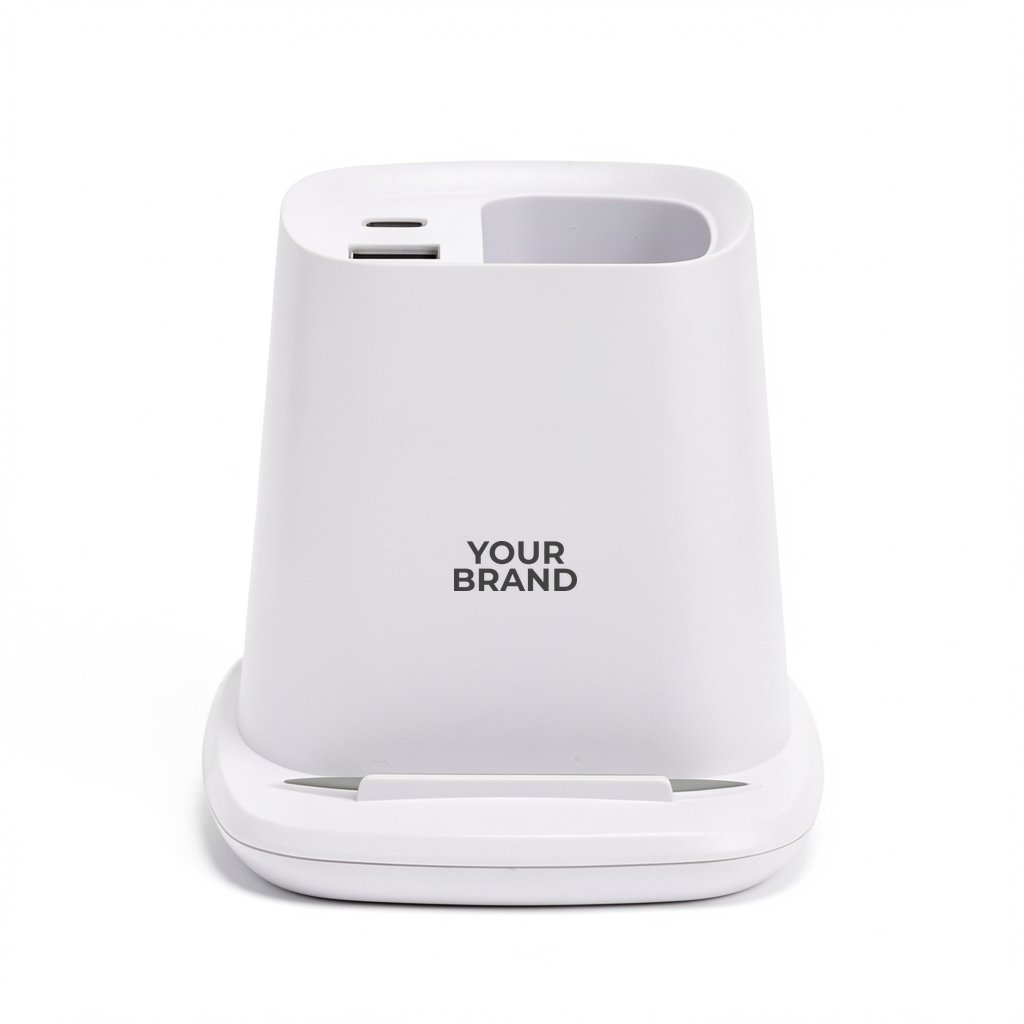 Annex Wireless Charging Stand with Dual Ports & Pen Holder