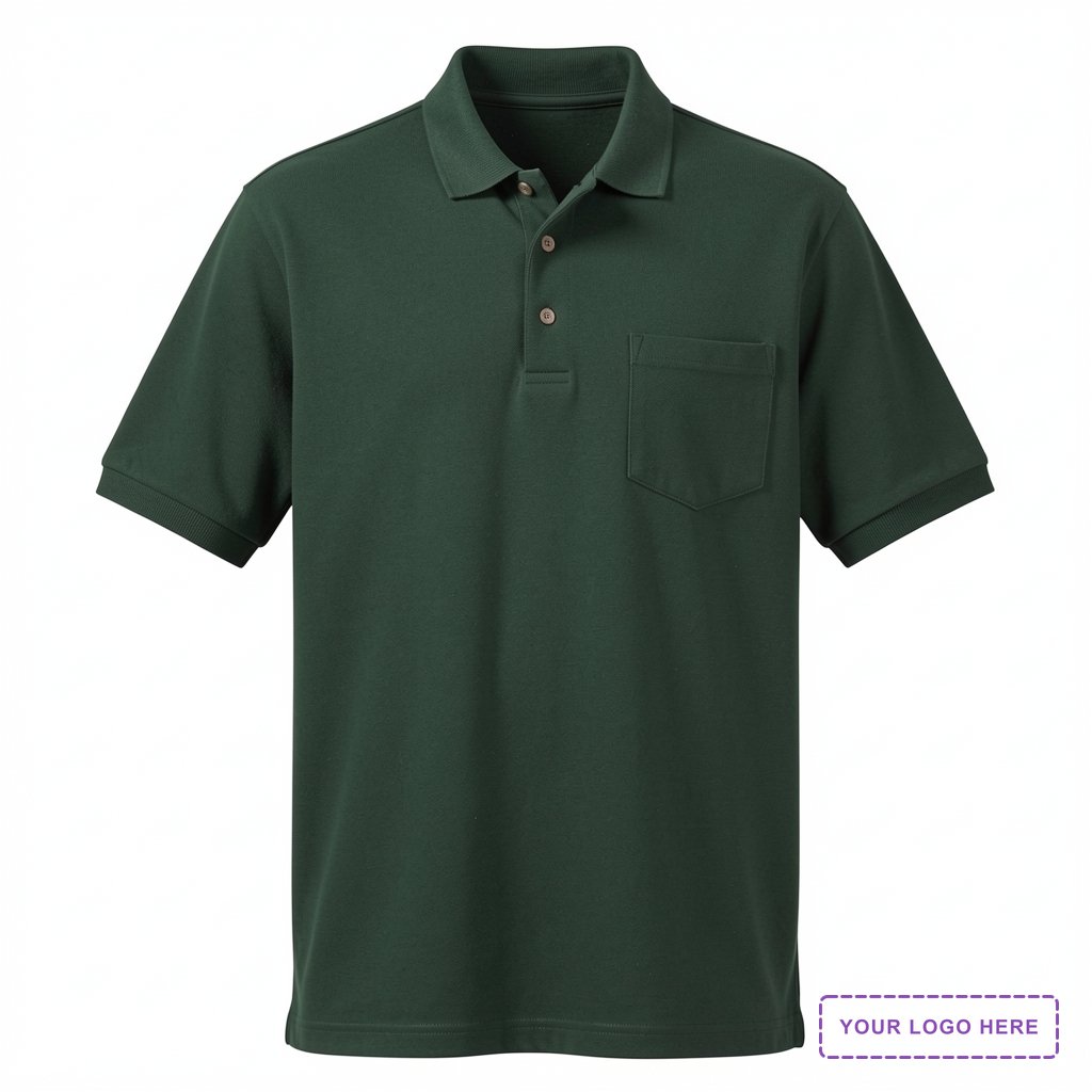 Port Authority Heavyweight Cotton Pique Polo with Pocket. K420P