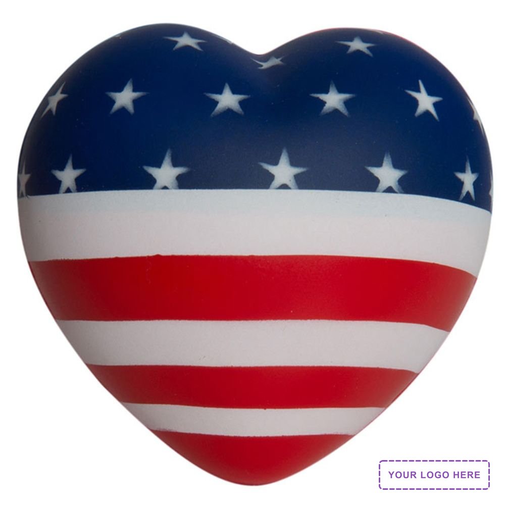 American Flag Heart Stress Reliever