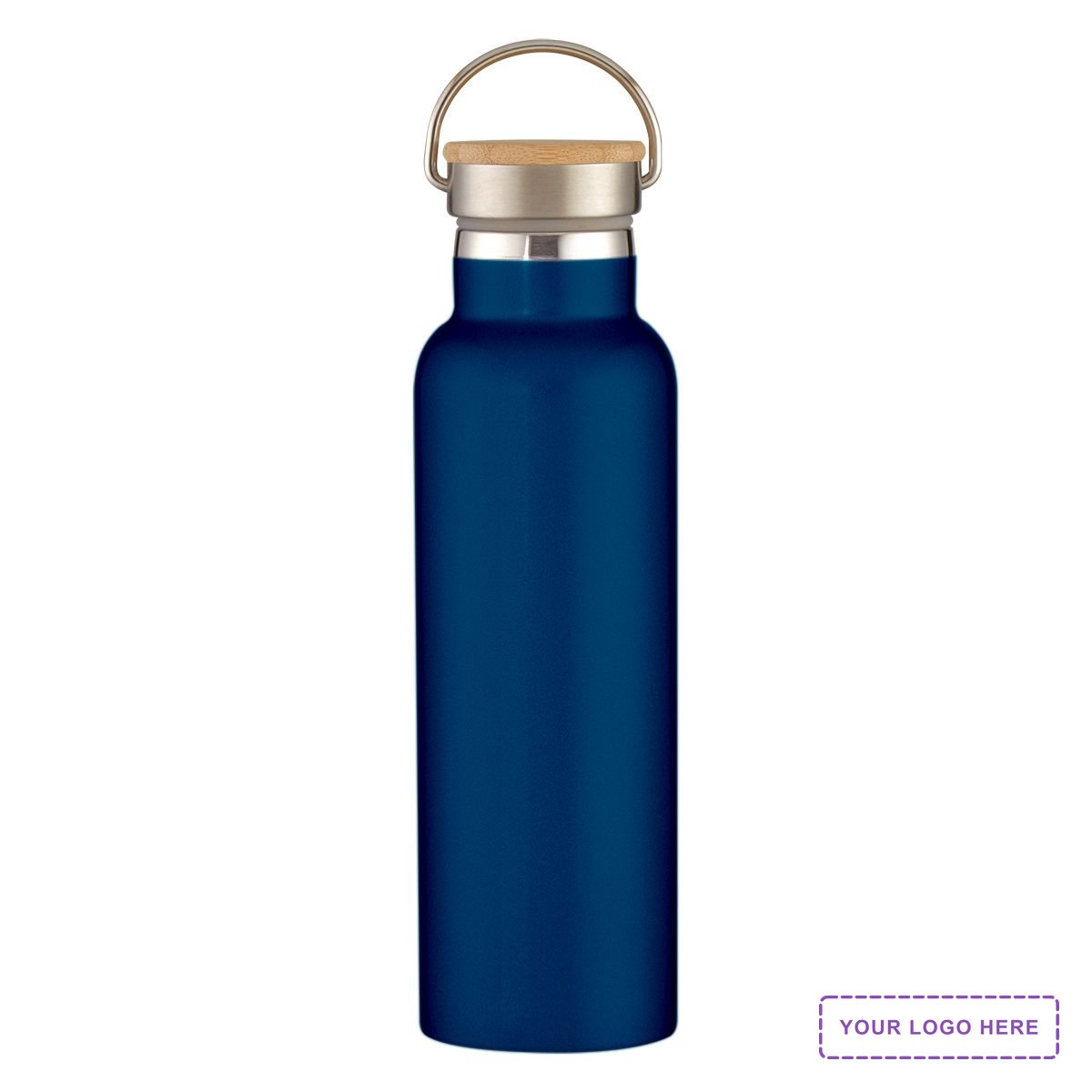 21 Oz. Full Laser Tipton Stainless Steel Bottle With Bamboo Lid