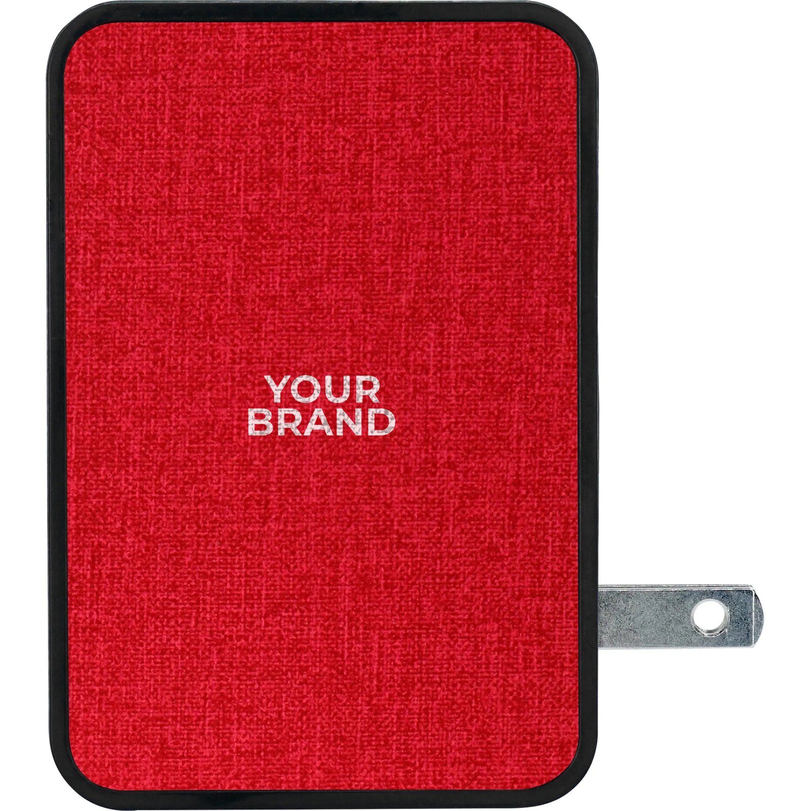 UL 4 Port Heathered USB Folding Wall Charger