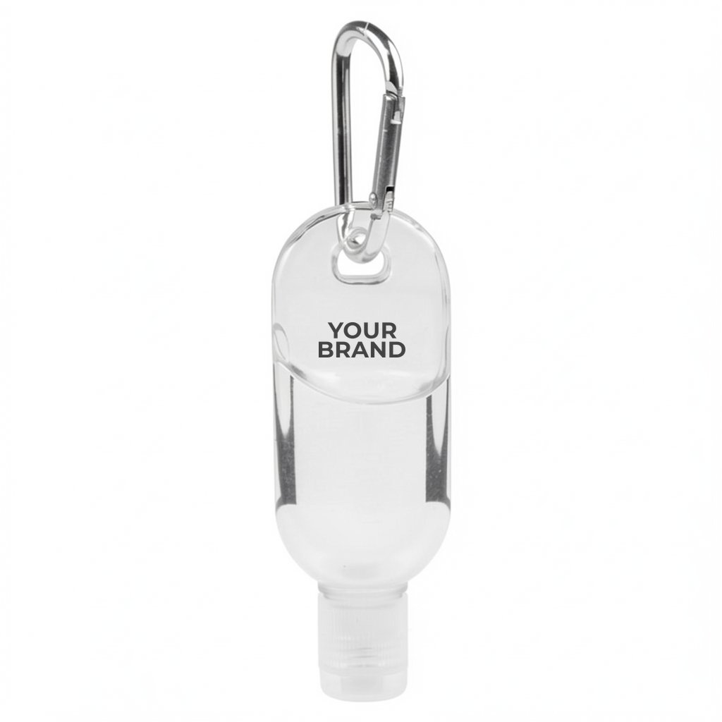 1.0 oz Hand Sanitizer Antibacterial Gel in Flip-Top Bottle with Carabiner