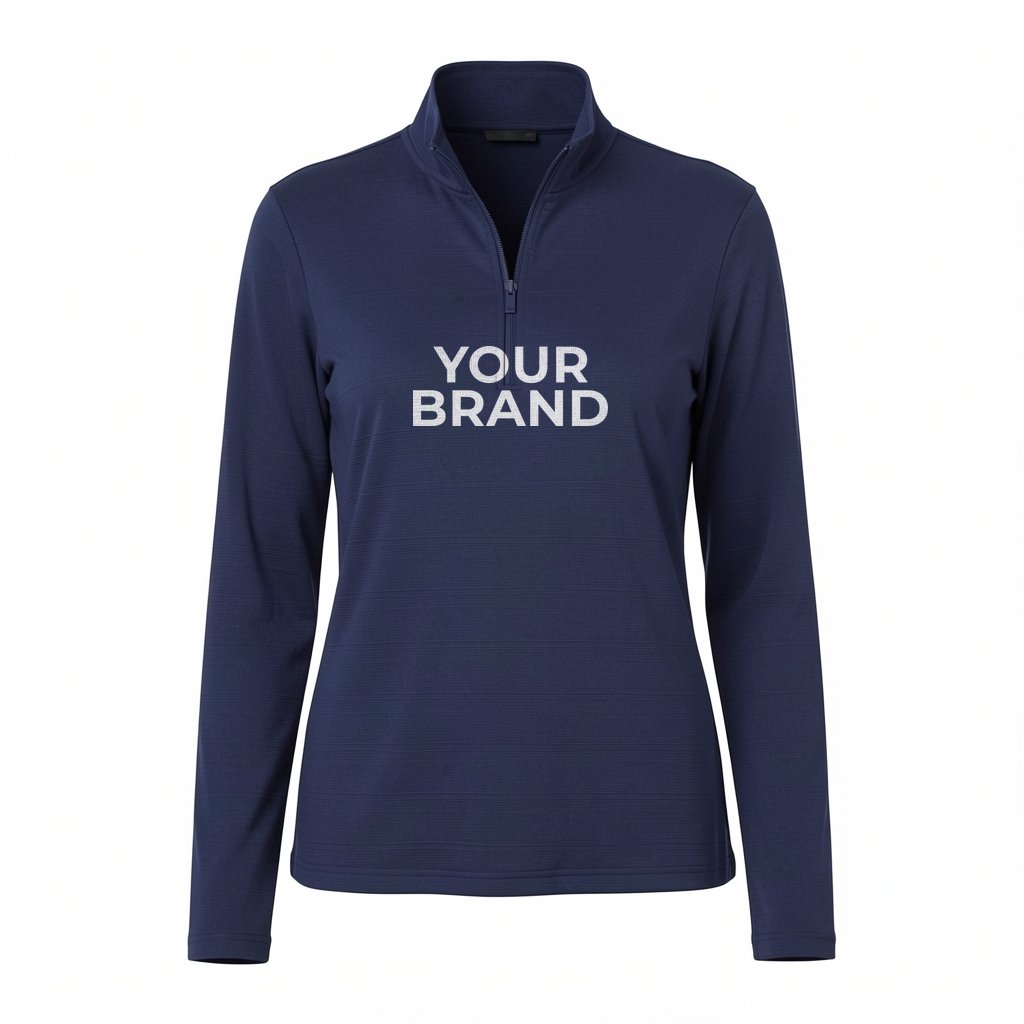Women's Textured Stripe Quarter-Zip Pullover - A709