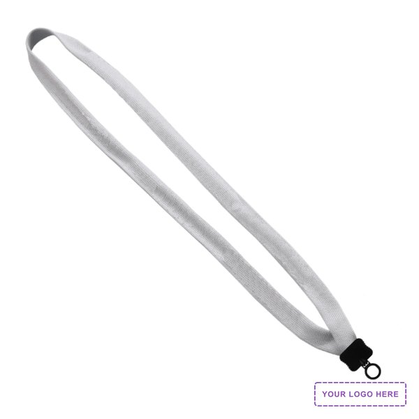 5/8" Polyester Lanyard with Plastic Clamshell & O-Ring