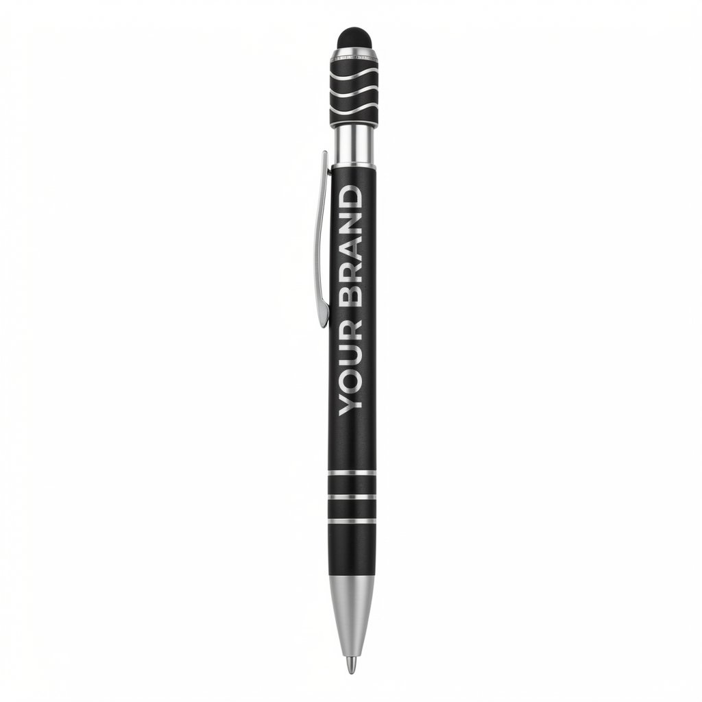 Spin Top Pen With Stylus