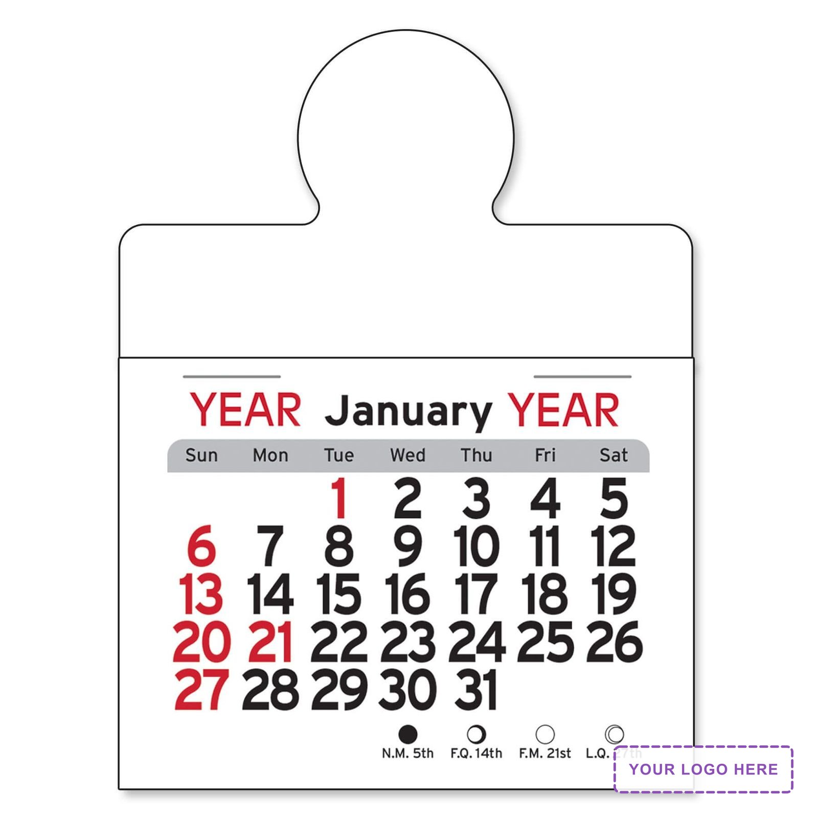 Adhesive Peel-N-Stick® Calendar - Circle